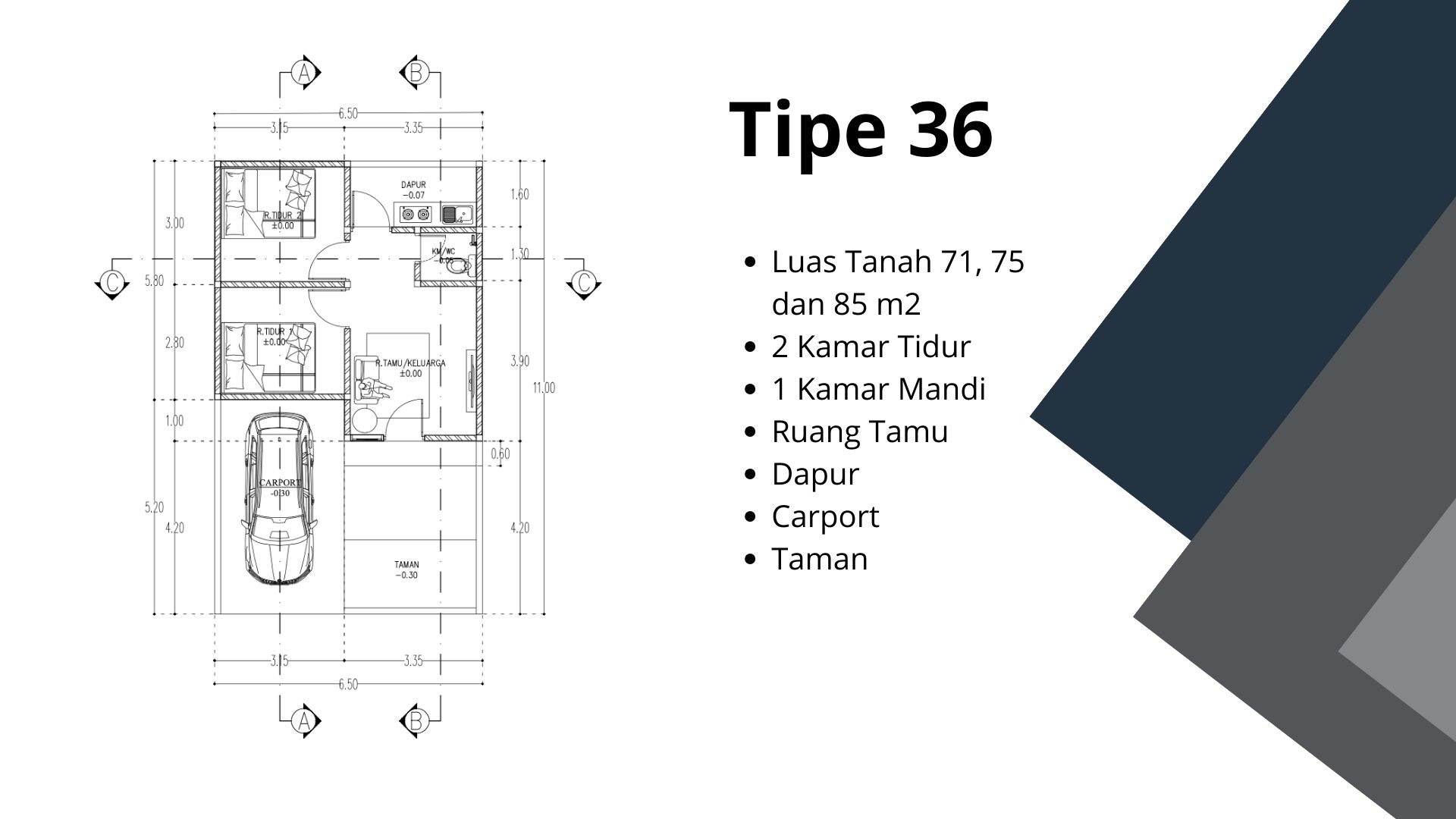 Tipe 36 Citra Kurnia Residence Wonosari