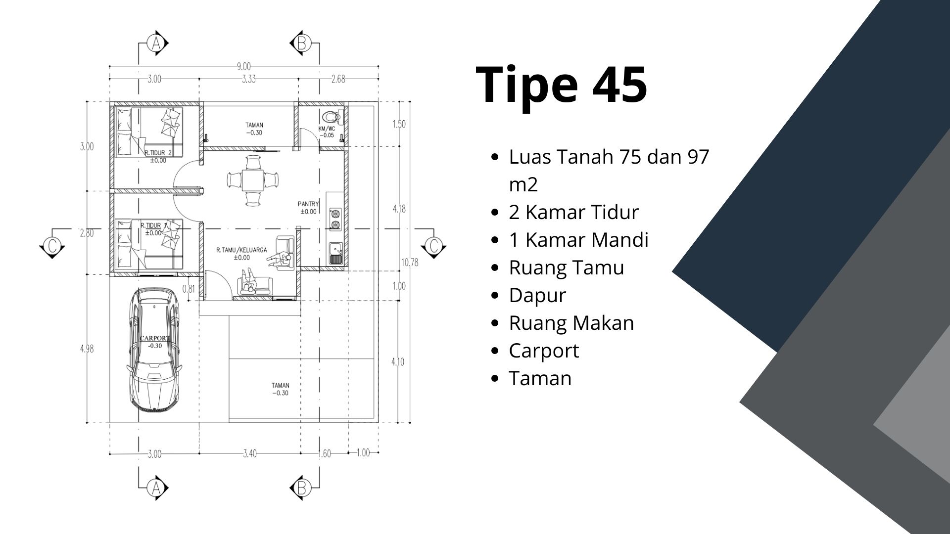 Tipe 45 Citra Kurnia Residence Wonosari